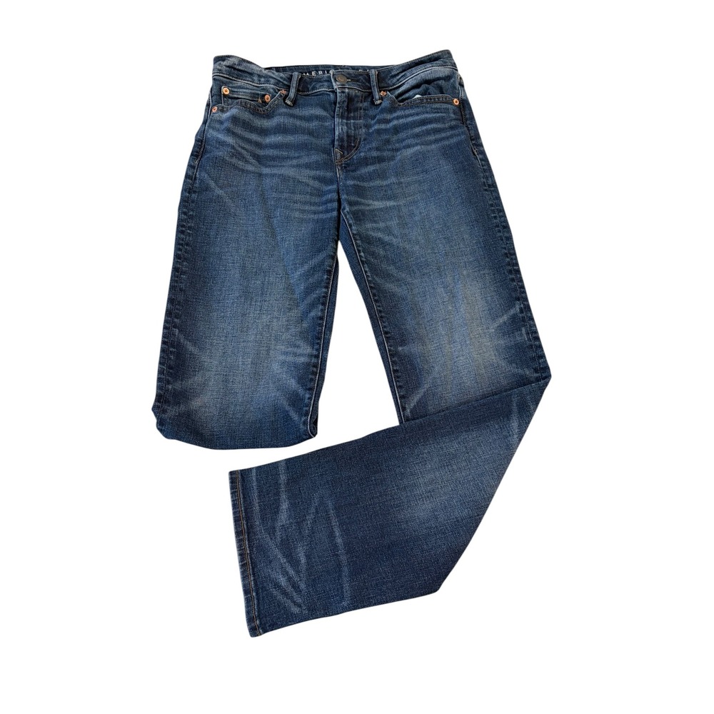 American Eagle Airflex+ Straight Jeans Mens 30x30 (Tag 30x32) Dark Wash Denim